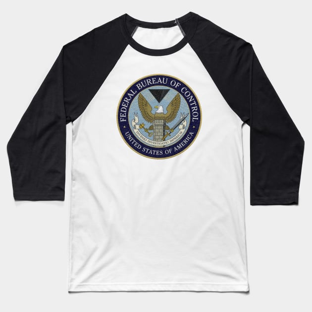 Federal Bureau of Control | Control Game Logo | Clean Logo Baseball T-Shirt by OrionBlue